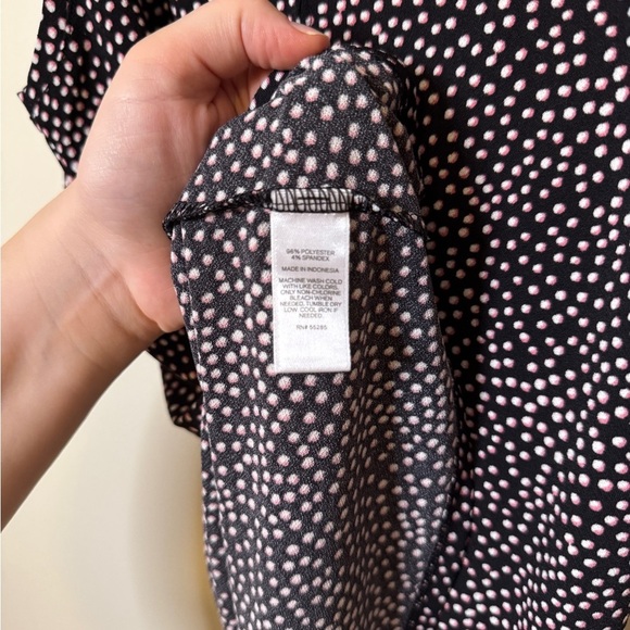 V Neck Polka Dot Sleeveless Top- Business Casual - Picture 5 of 7